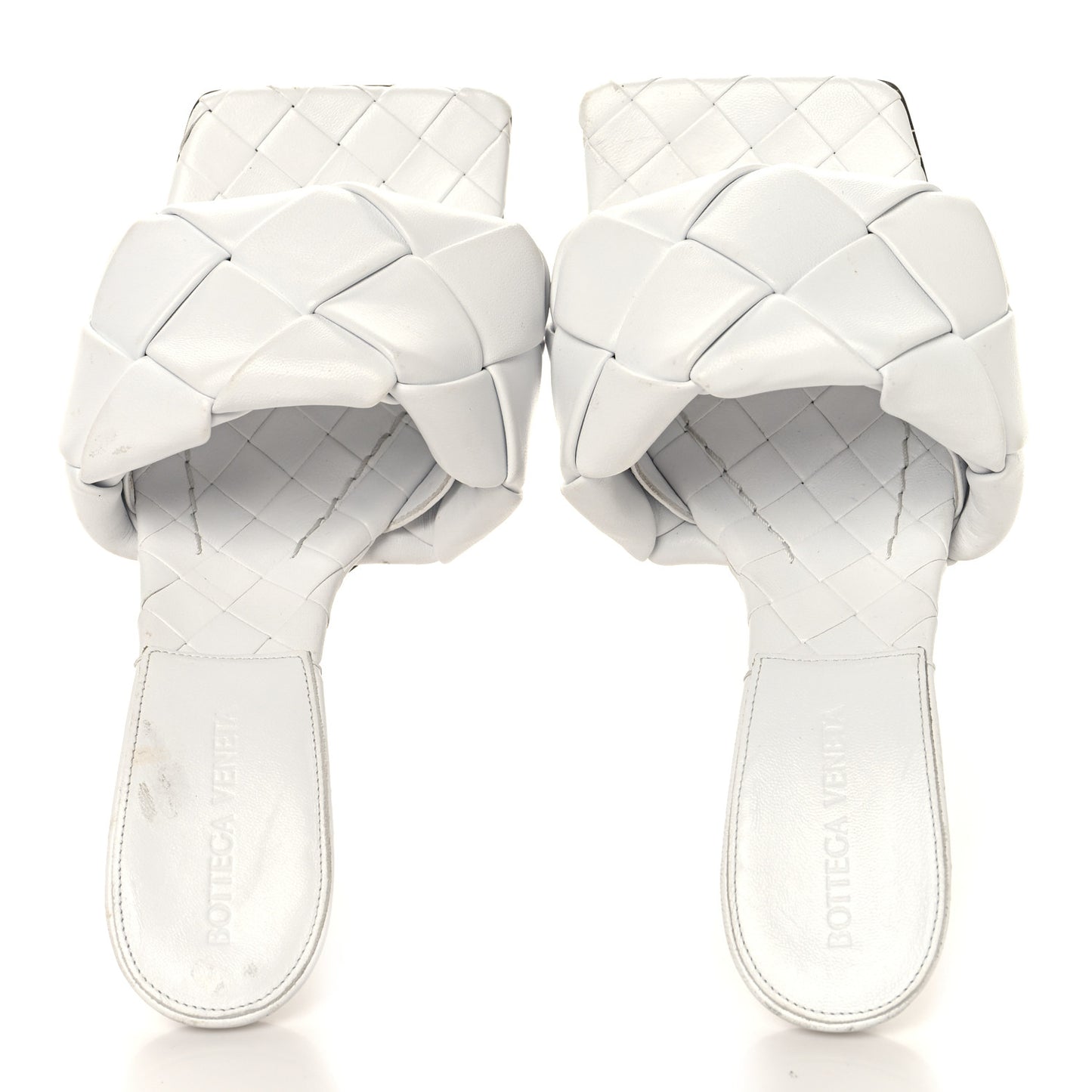 Nappa Maxi Intrecciato Lido 90mm Mule Sandals  37 Wax