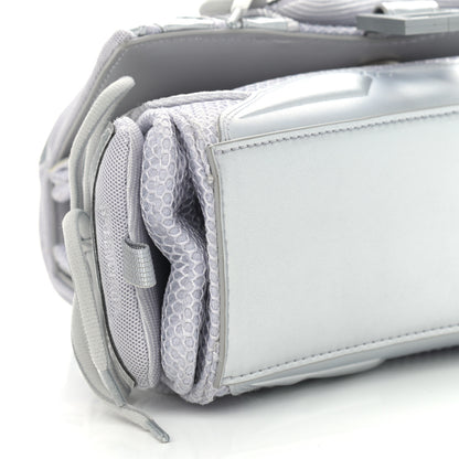 Balenciaga Faux Calfskin Fabric Small Sneakerhead Top Handle Bag Silver 9 of 14