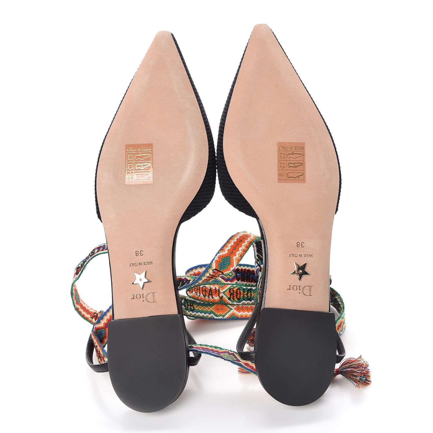 Christian Dior Fabric J'adior IT Flat 38 Black 5 of 8