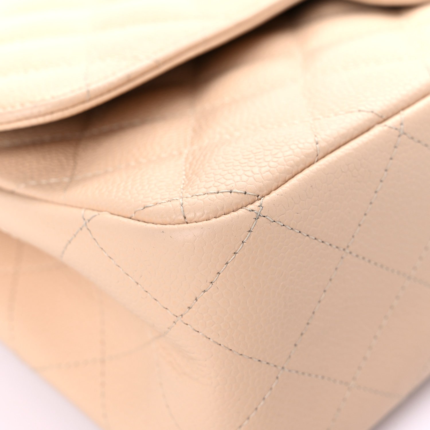 Chanel Caviar Quilted Jumbo Double Flap Beige Clair 8 of 27