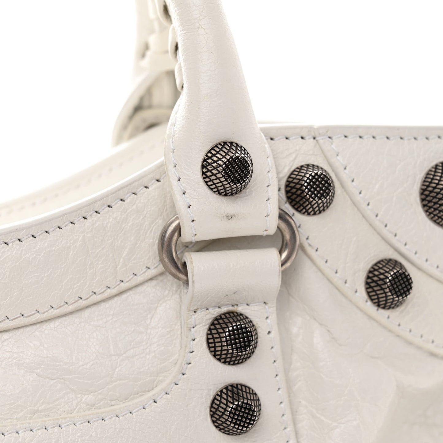 Agneau Arena Neo Cagole City Handbag Optic White