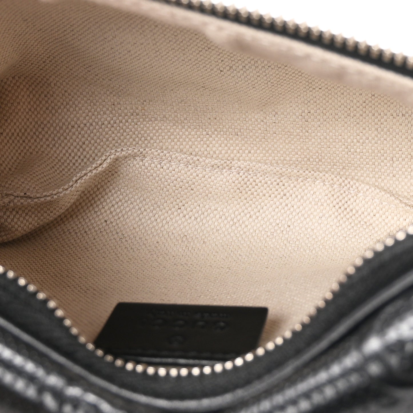 Calfskin GG Tennis Embossed Belt Bag Black
