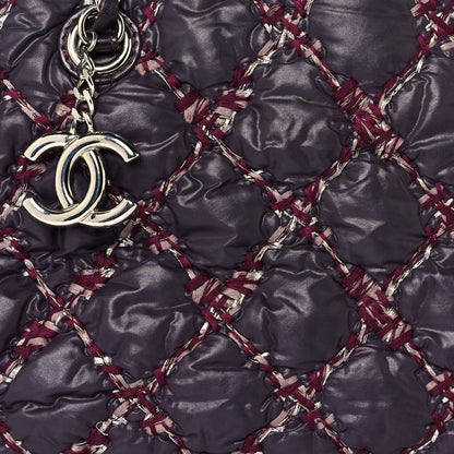Chanel Nylon Quilted Tweed Stitch Bubble Camera Case Purple 7 of 15