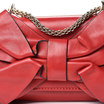 Valentino Garavani Nappa Bow Flap Shoulder Bag Red 9 of 9