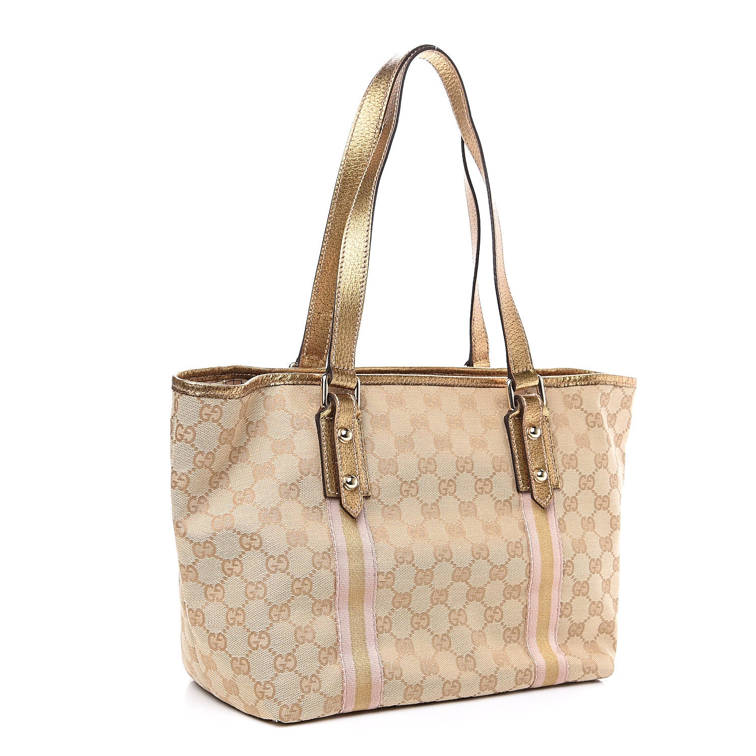 Gucci Monogram Medium Jolicoeur Tote Metallic 2 of 10