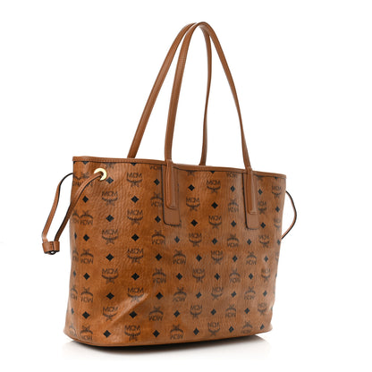 MCM Visetos Large Liz Reversible Shopper Tote Cognac 5 of 16