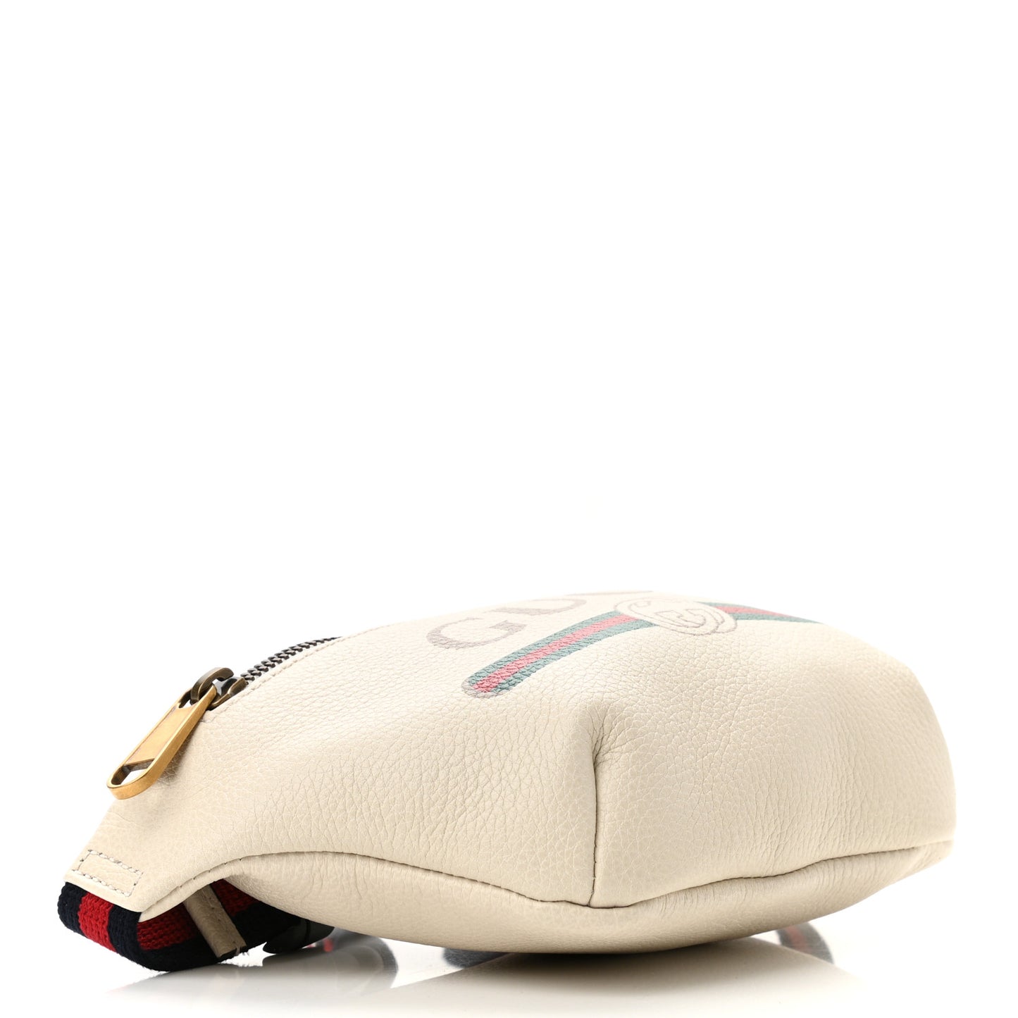 Grained Calfskin Small Logo Belt Bag White