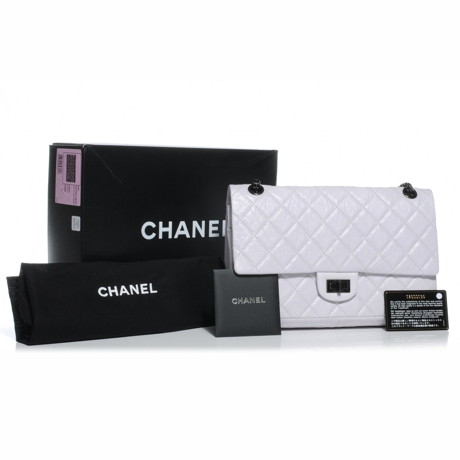 Chanel Aged Calfskin 2.55 Reissue 226 Flap White 9 of 9