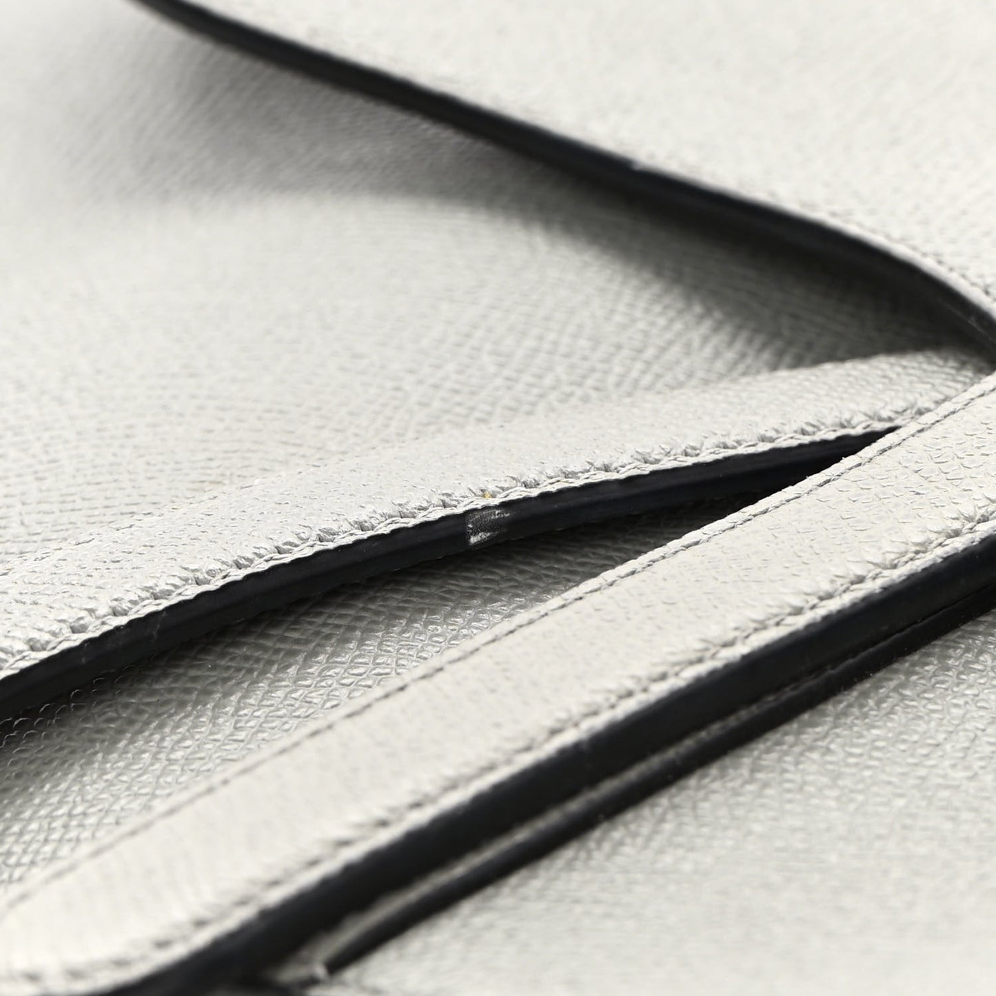 Grained Calfskin Saddle Bag Grey