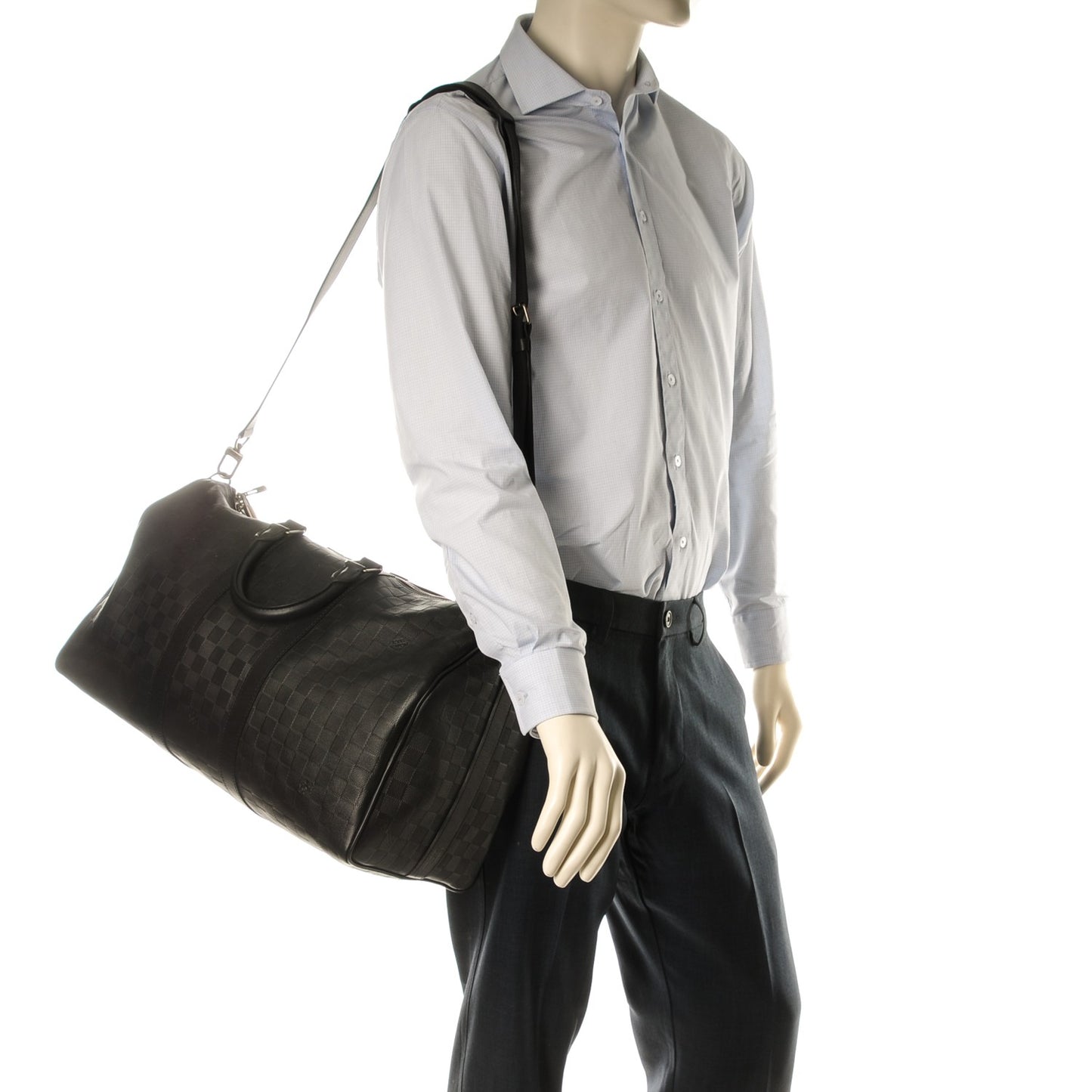 Damier Infini Keepall Bandouliere 45 Onyx