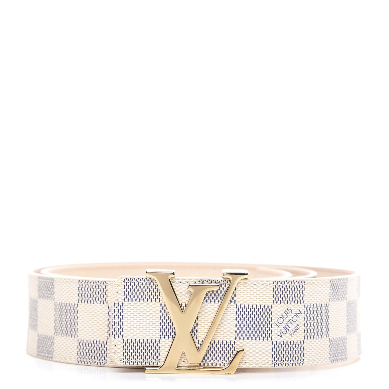 Louis Vuitton Damier Azur LV Initiales Belt 95 38 1 of 6