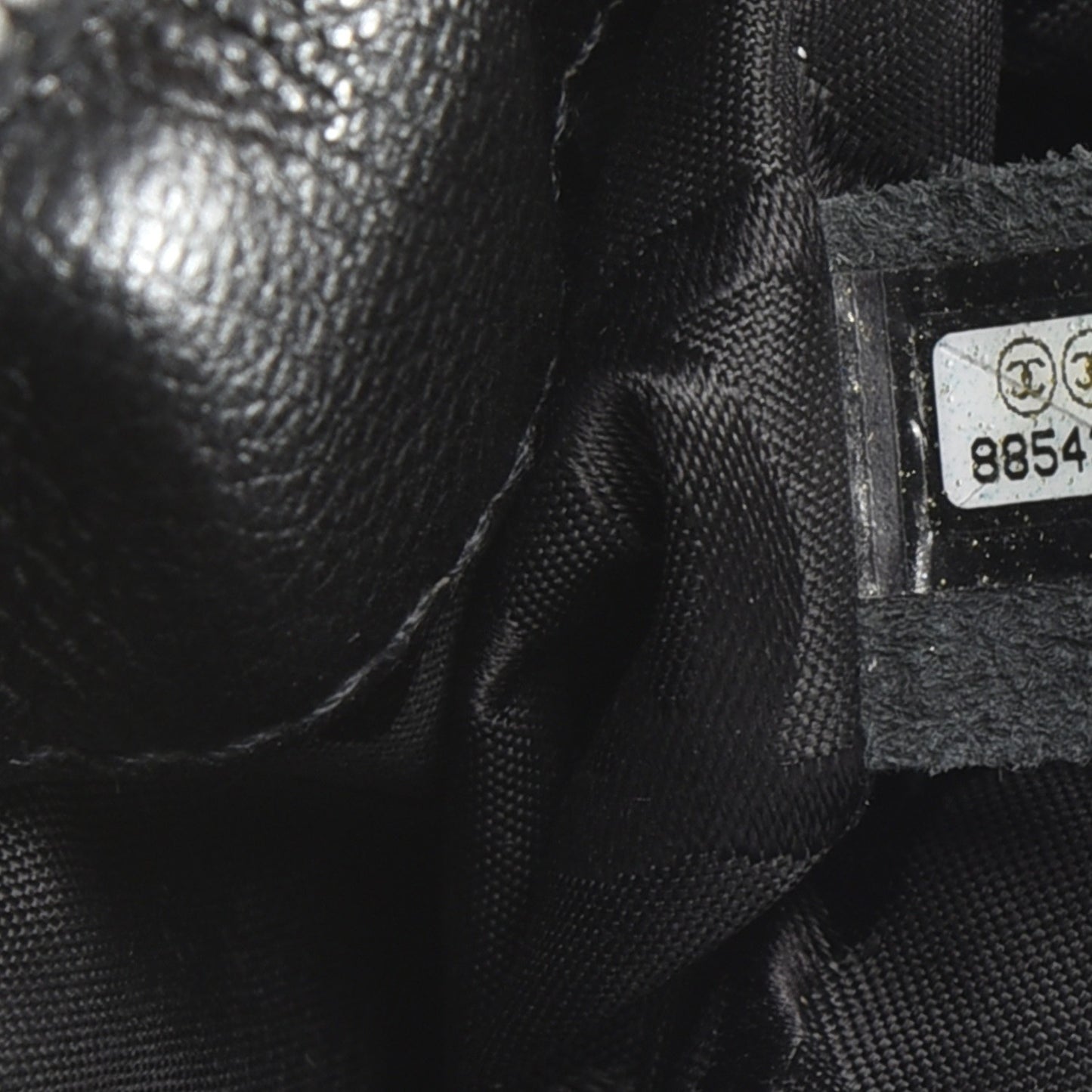 Grained Calfskin CC Framed Shoulder Bag Black