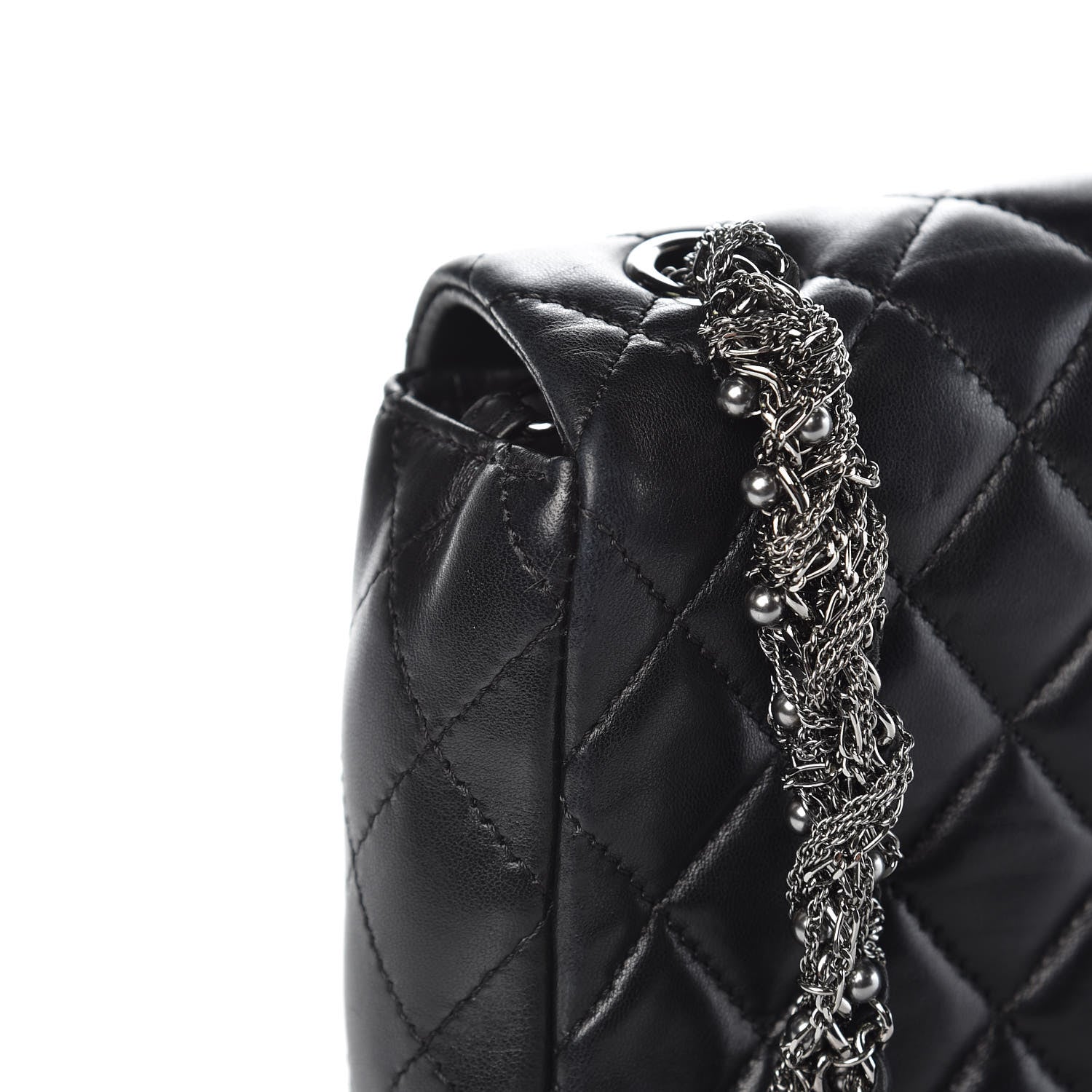 Chanel Lambskin Quilted Medium Westminster Pearl Flap Black 8 of 14