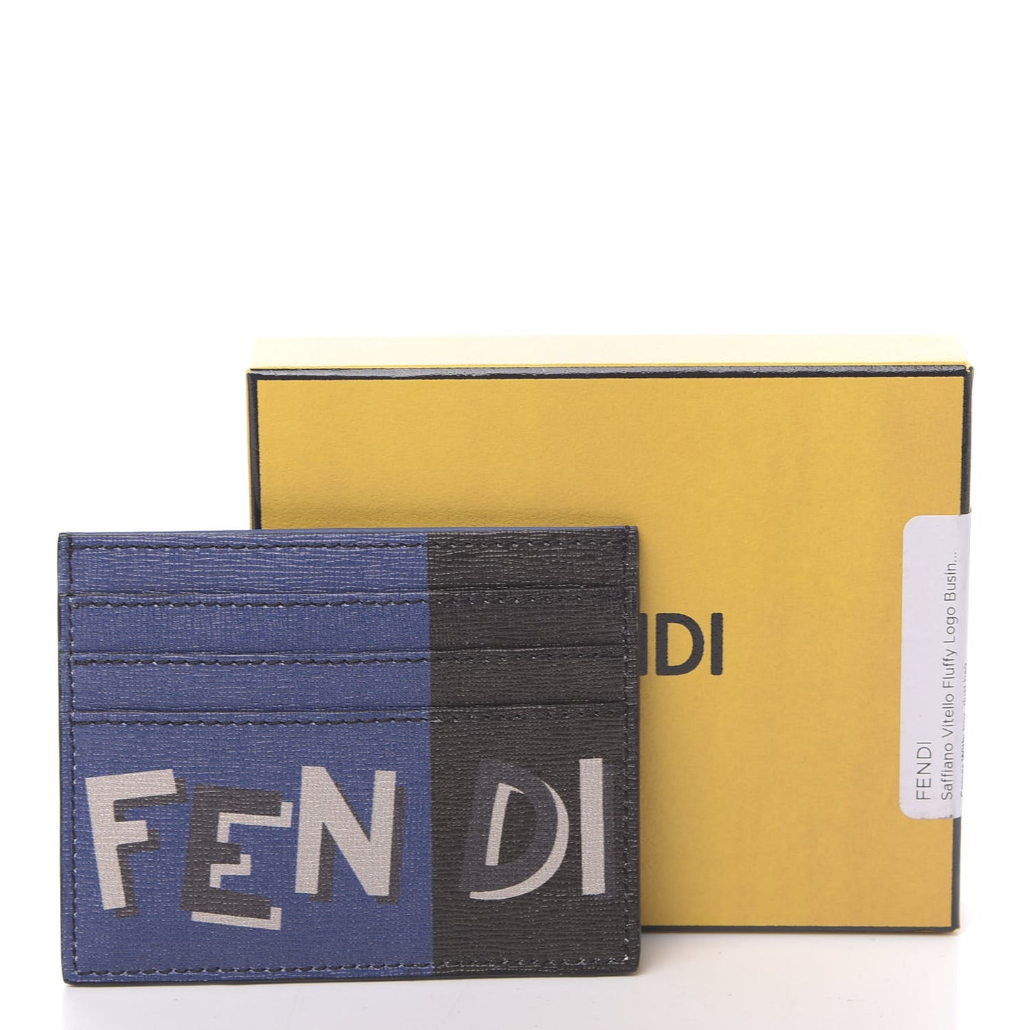 Vitello Elite Century Shadow Logo Card Holder Blue Neon