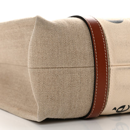 Chloe Cotton Calfskin Medium Woody Ribbon Tote White Brown 11 of 14