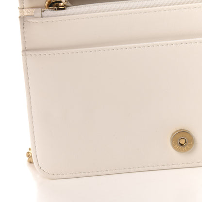 Chanel Caviar Quilted Boy Wallet On Chain WOC White 11 of 13