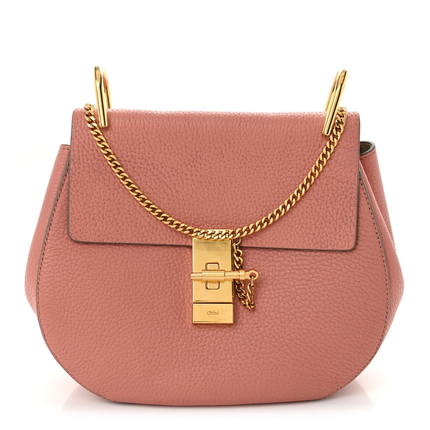 Grained Lambskin Drew Shoulder Bag Misty Rose