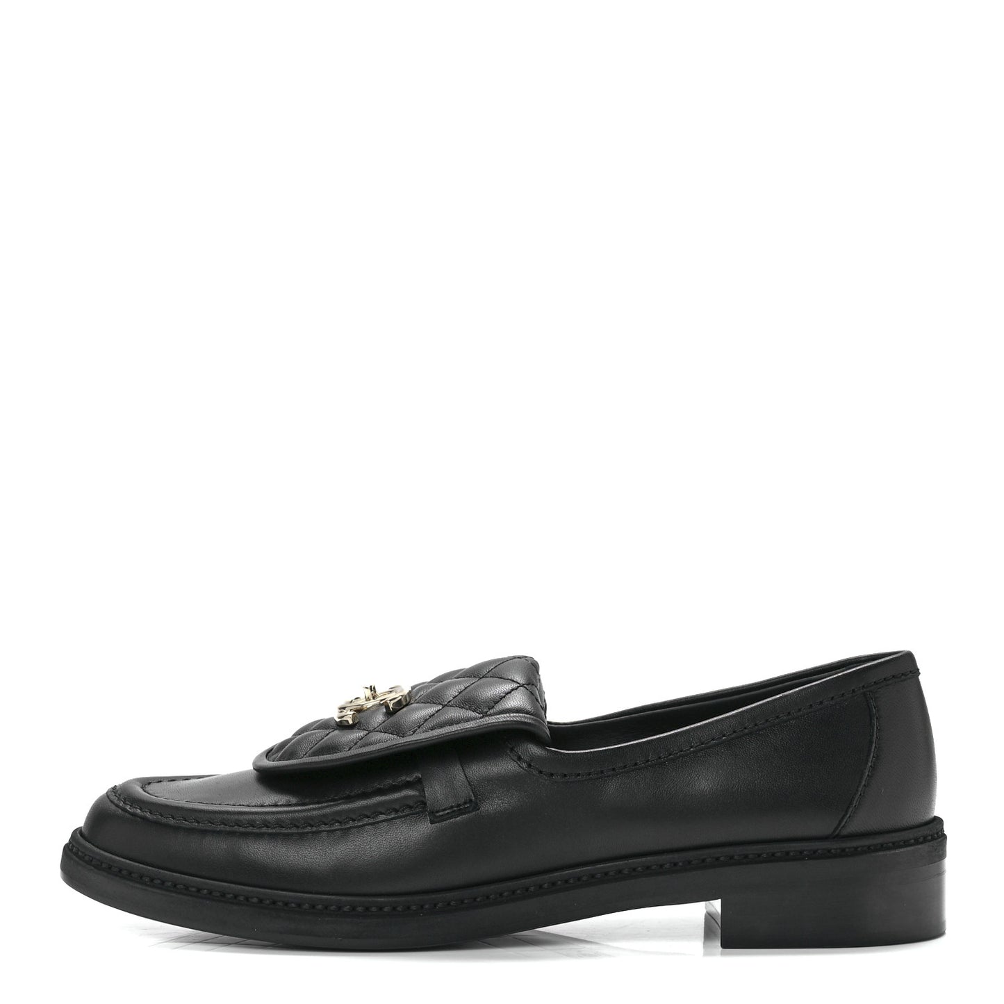 Lambskin Quilted CC Turnlock Loafers 41 Black