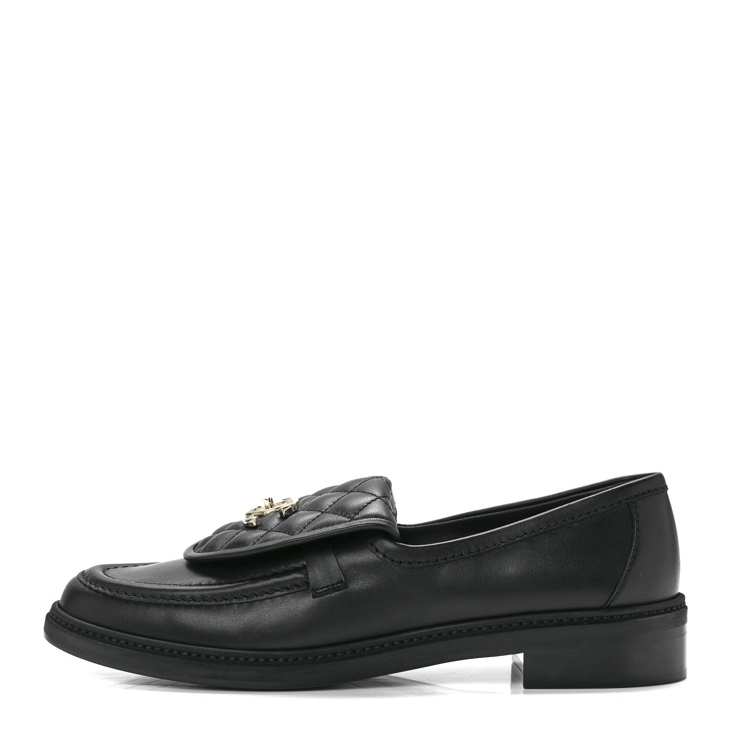 Chanel Lambskin Quilted CC Turnlock Loafers 41 Black 1 of 10