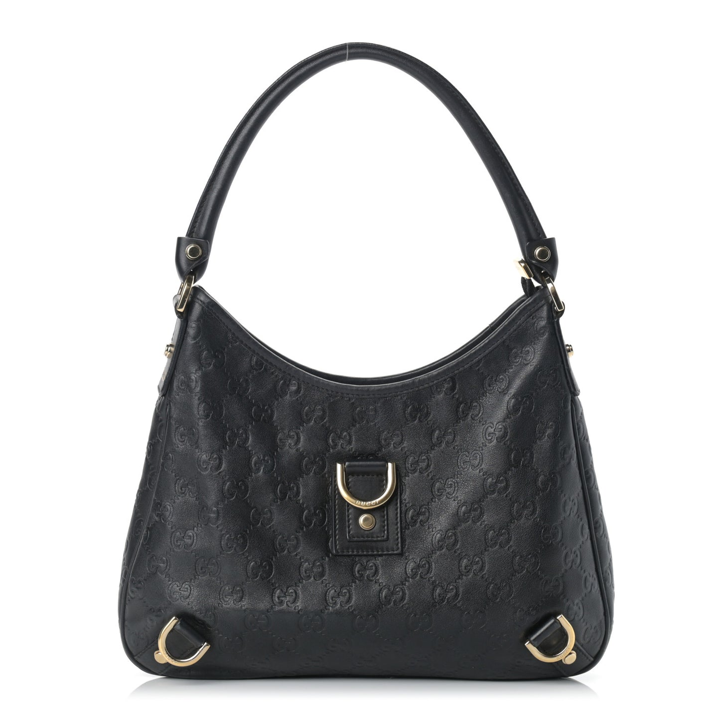 Guccissima Medium Abbey D Ring Hobo Black