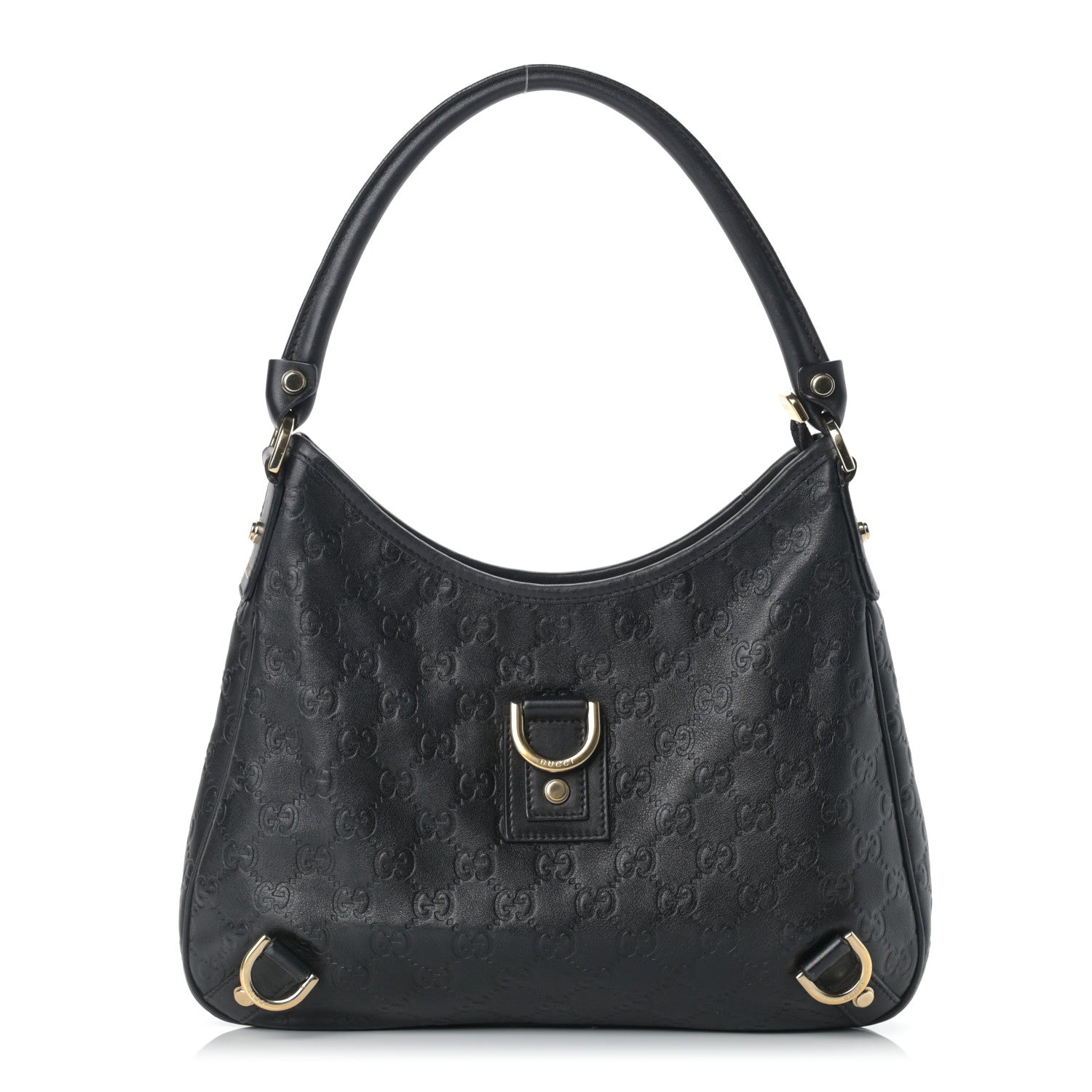 Gucci Guccissima Medium Abbey D Ring Hobo Black 1 of 12