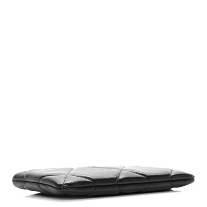Chanel Shiny Goatskin Quilted Small Chanel 19 Pouch Black 4 of 12