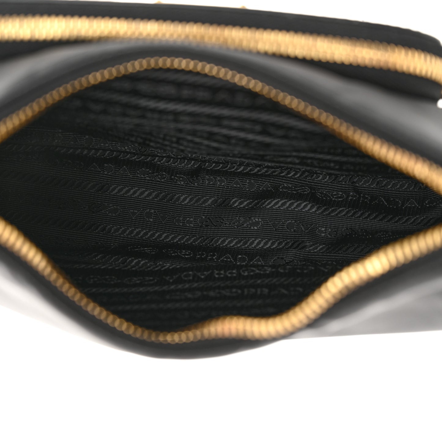 Re-Nylon Spazzolato Mini Pouch Pocket Shoulder Bag Black