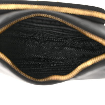 Prada Re-Nylon Spazzolato Mini Pouch Pocket Shoulder Bag Black 5 of 10