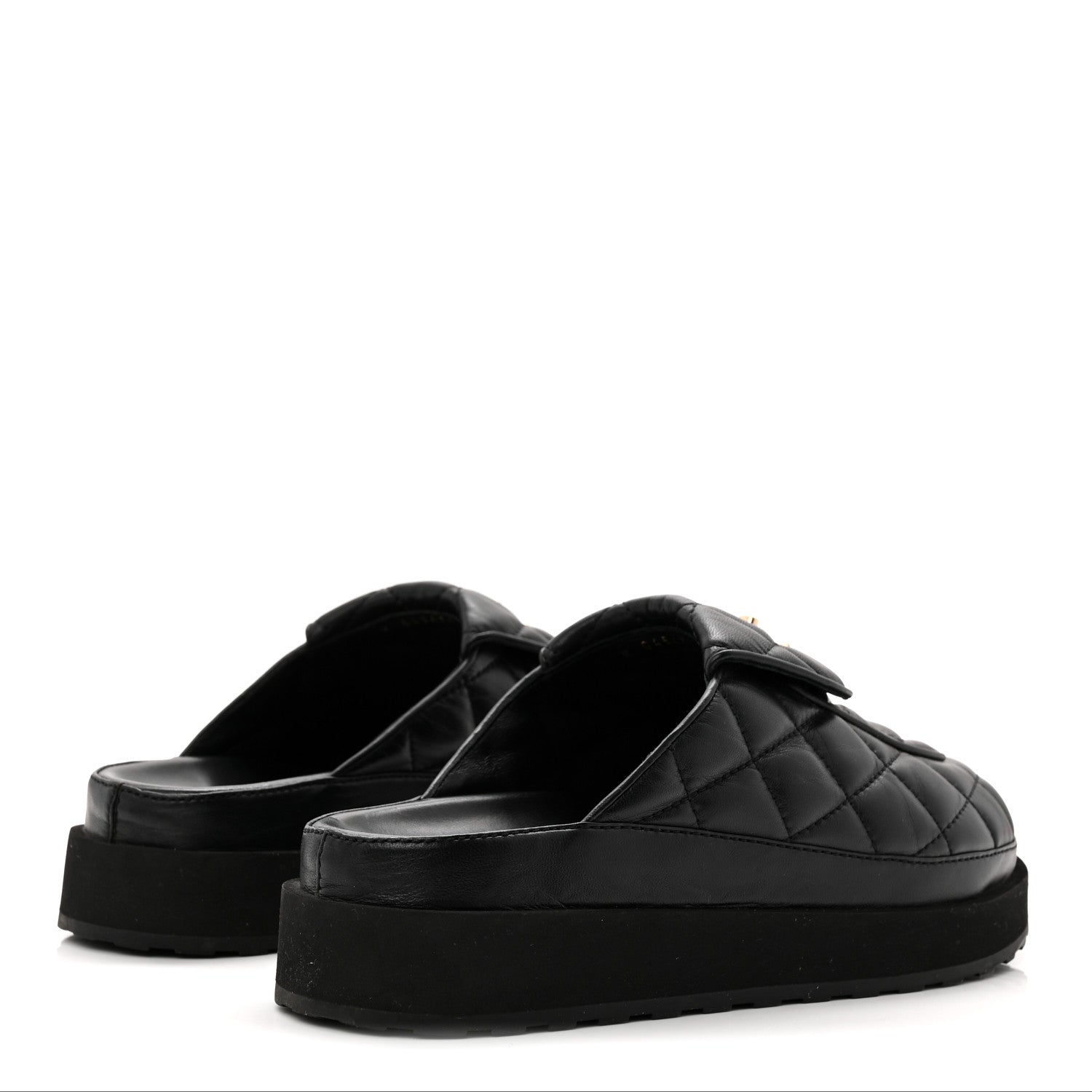 Chanel Lambskin Quilted CC Turnlock Mules 40 Black 5 of 9
