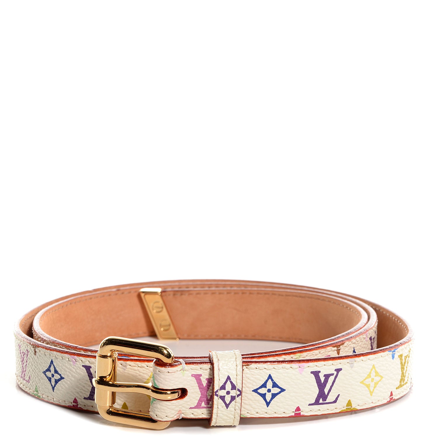 Louis Vuitton Monogram Multicolor Belt 90 36 White 1 of 6