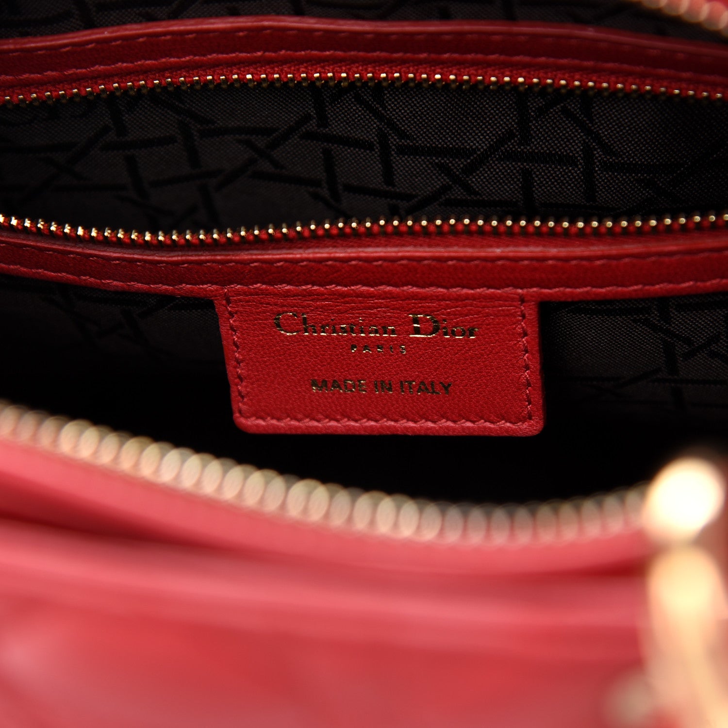 Christian Dior Lambskin Cannage Large Lady Dior Red 6 of 9