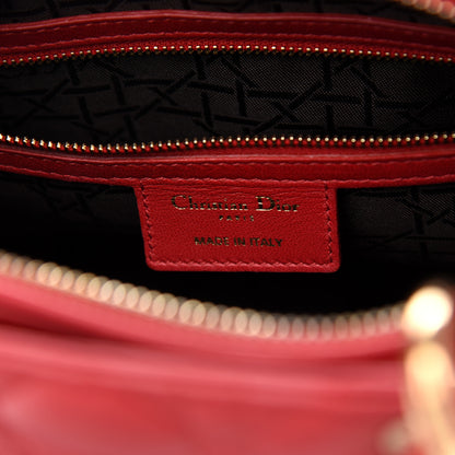 Christian Dior Lambskin Cannage Large Lady Dior Red 6 of 9