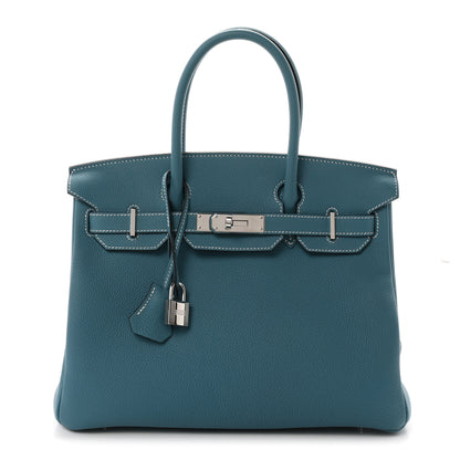 Hermes Togo Birkin 30 New Bleu Jean 1 of 10