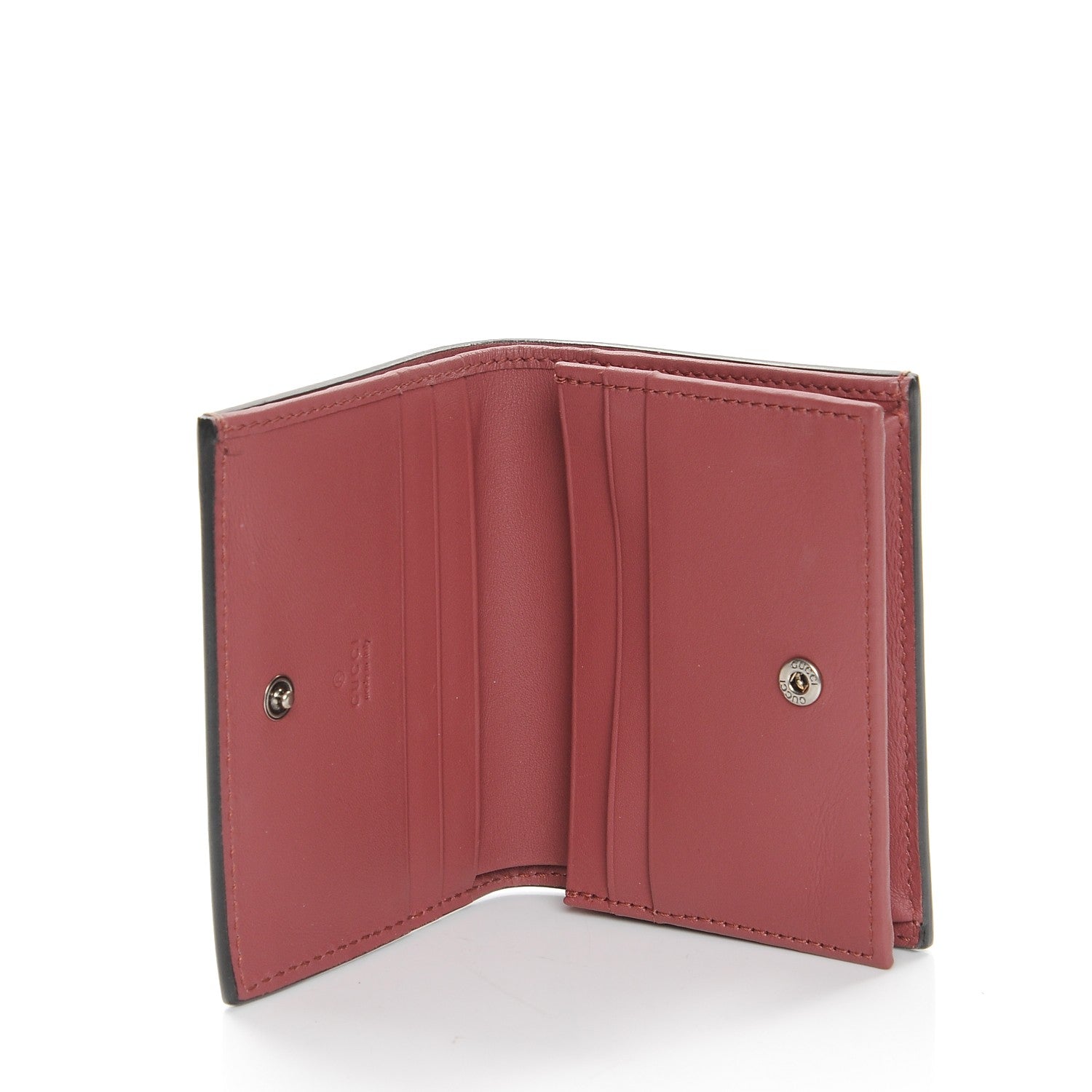 Gucci GG Supreme Monogram Blooms Card Case Beige Multicolor Dry Rose 5 of 8