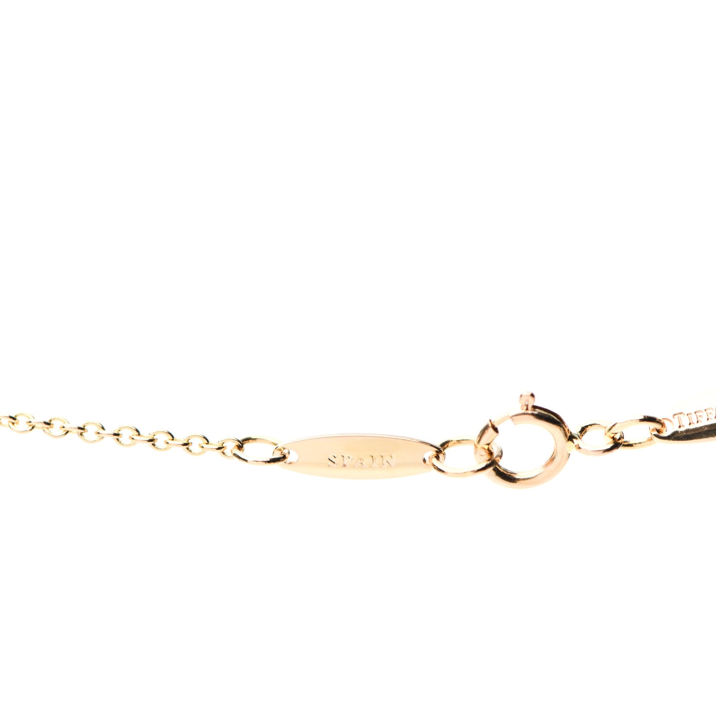 18K Rose Gold Diamond .17ct Elsa Peretti Diamonds by the Yard Pendant Necklace