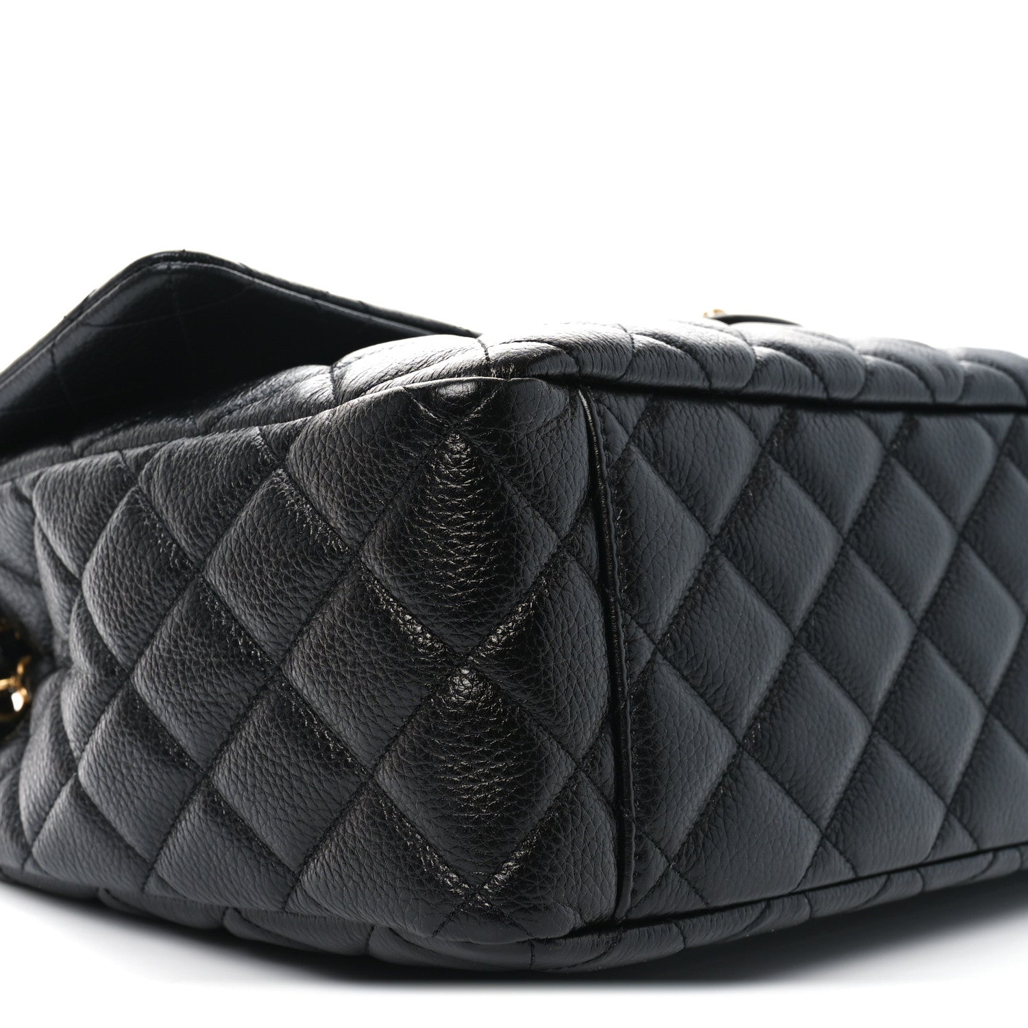 Chanel Grained Calfksin Quilted XXL Travel Flap Bag Black 9 of 10