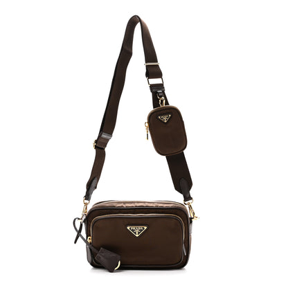 Prada Re-Nylon Saffiano Mini Shoulder Bag Sienna 1 of 9