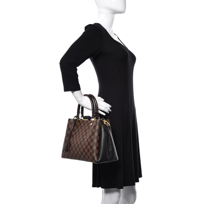 Louis Vuitton Damier Ebene Cuir Taurillon Brittany Black 2 of 13