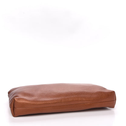 Gucci Metallic Pebbled Calfskin Tassel Clutch Burnt Orange 4 of 9