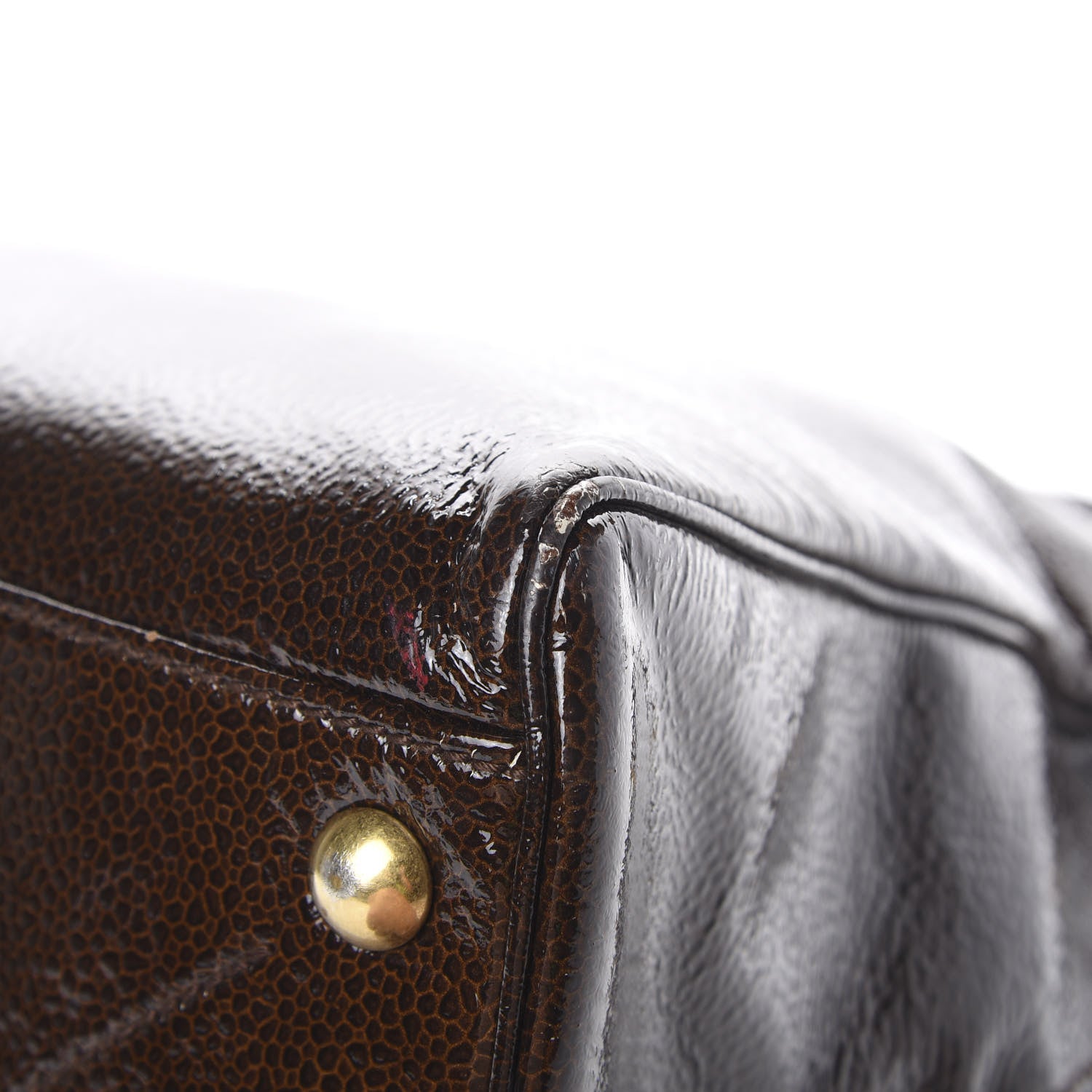 Saint Laurent Patent Medium Majorelle Brown 9 of 16