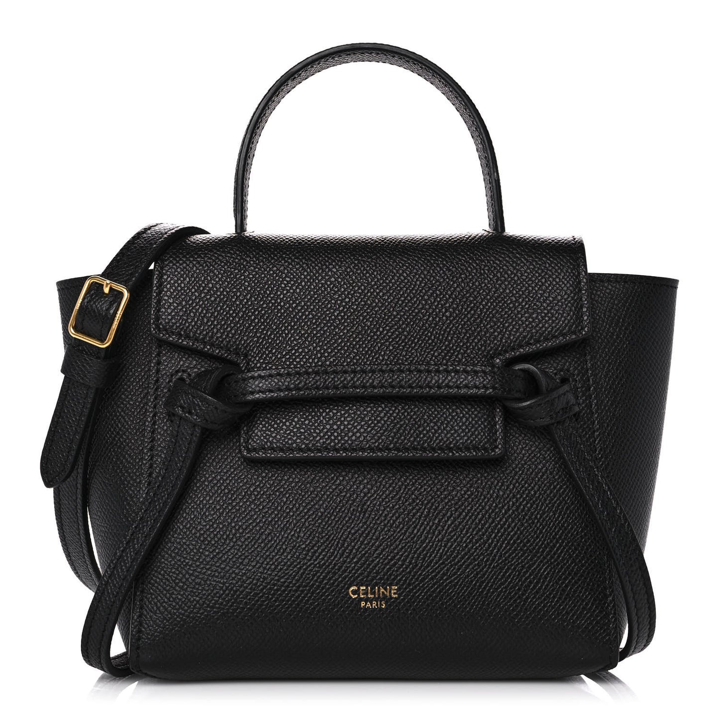 Grained Calfskin Pico Belt Bag Black