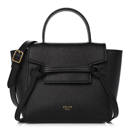 Celine Grained Calfskin Pico Belt Bag Black 1 of 10