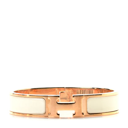 Hermes Enamel Narrow Clic Clac H Bracelet PM Craie 1 of 5