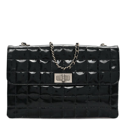 Chanel Patent Chocolate Bar Reissue Single Flap Black 1 of 13