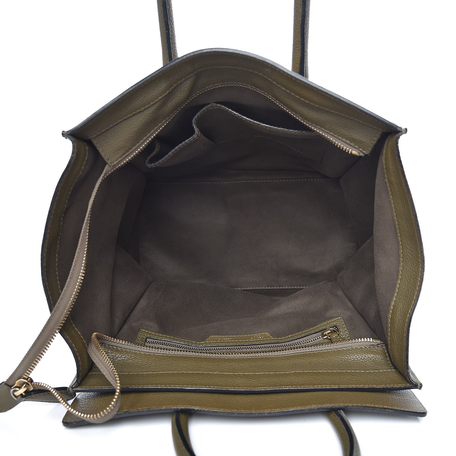 Celine Drummed Calfskin Mini Luggage Jungle 5 of 19