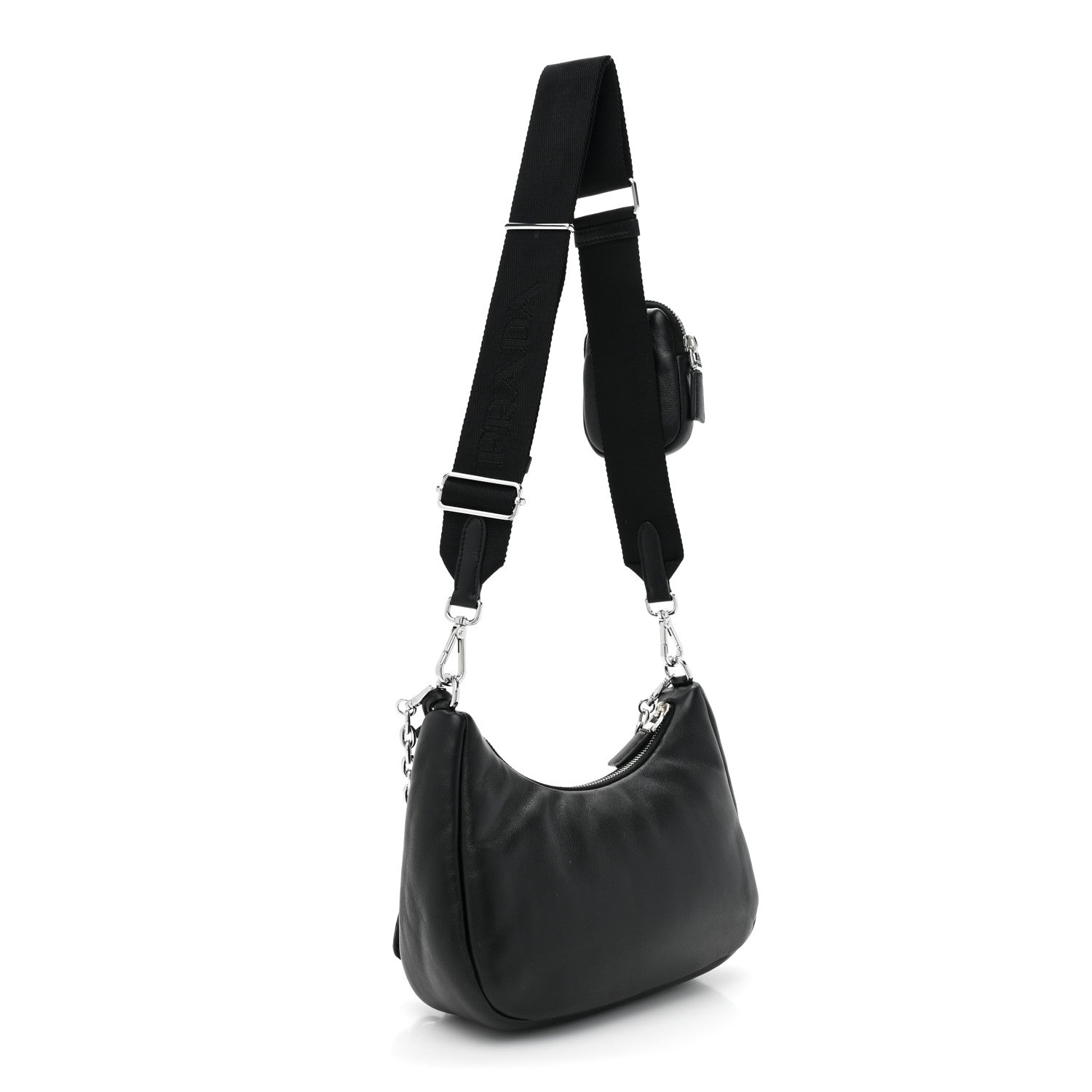 Prada Nappa Soft Padded Re-Edition 2005 Shoulder Bag Black 3 of 8