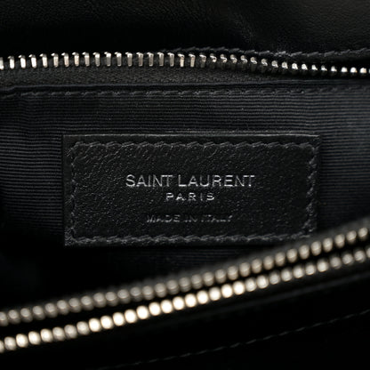 Saint Laurent Calfskin Y Quilted Monogram Medium Loulou Chain Satchel Black 6 of 11