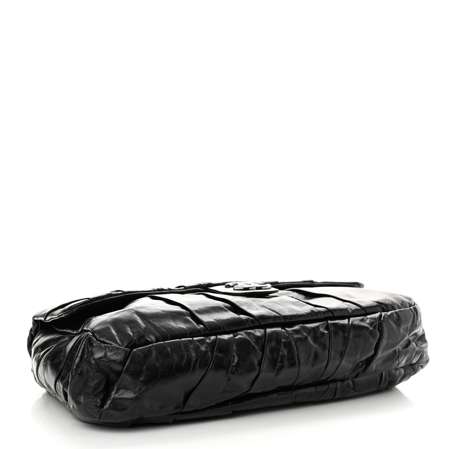 Chanel Glazed Calfskin Twisted Maxi Flap Black 4 of 10
