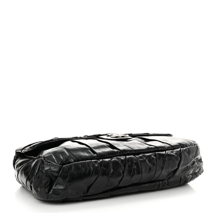 Chanel Glazed Calfskin Twisted Maxi Flap Black 4 of 10