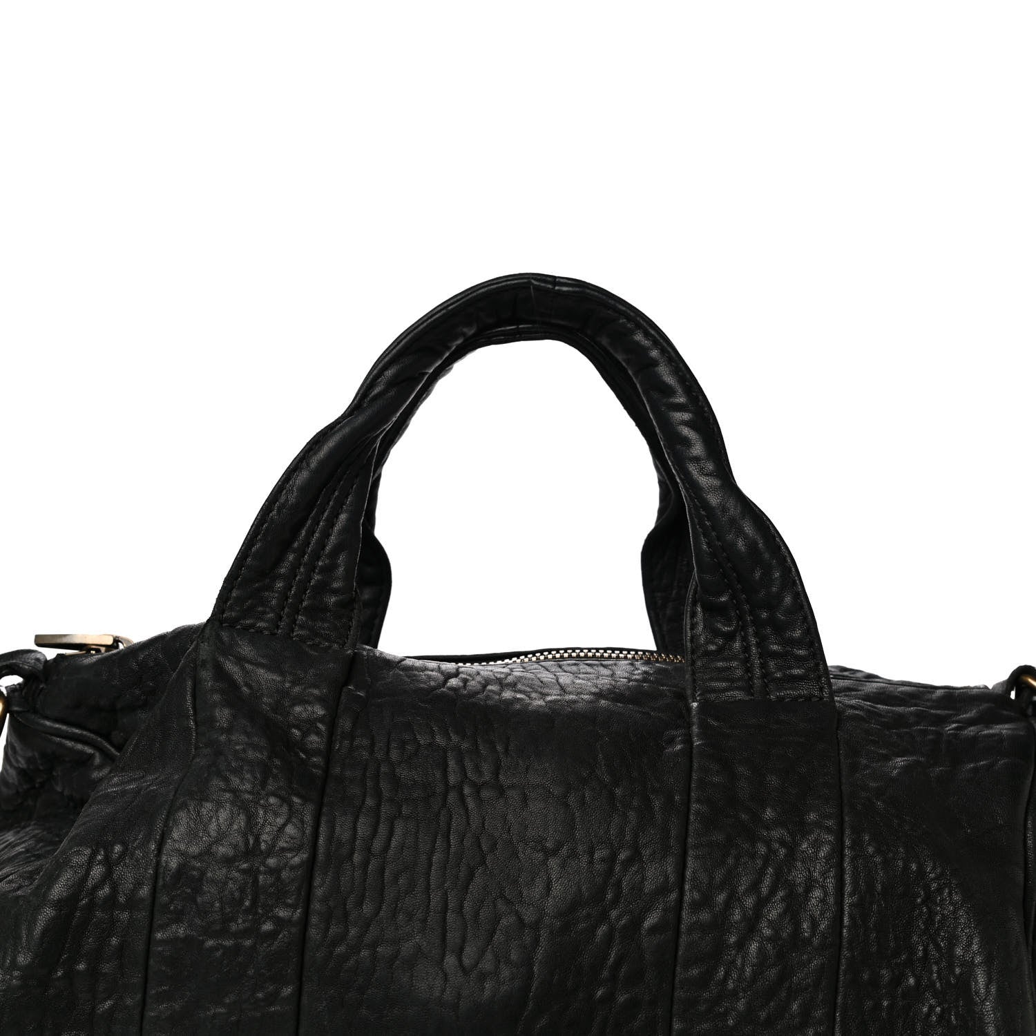 Alexander Wang Pebbled Lambskin Rocco Black Antique Brass Hardware 8 of 10